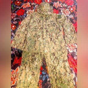 US Navy Seabees Green Digi Camouflage NWU type III Uniform with hat
